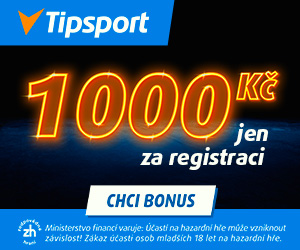 Tipsport — bonus 1 000 Kč zdarma za registraci