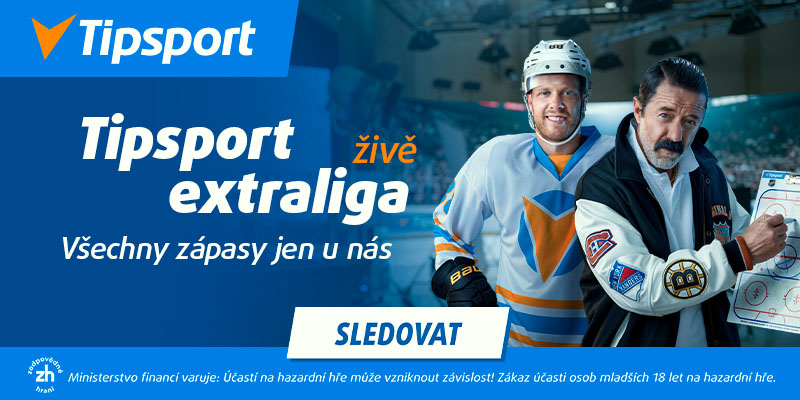Tipsport — extraliga živě, všechny zápasy, 1 000 Kč za registraci