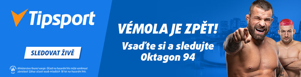 Tipsport — Vémola je zpět! Vsaďte si a sledujte Oktagon 94 živě