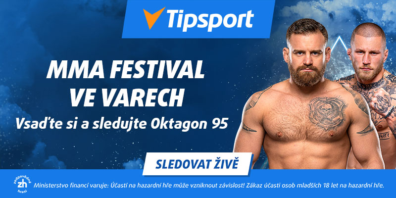 Tipsport — MMA festival ve Varech: vsaďte si a sledujte Oktagon 95 živě, 18+