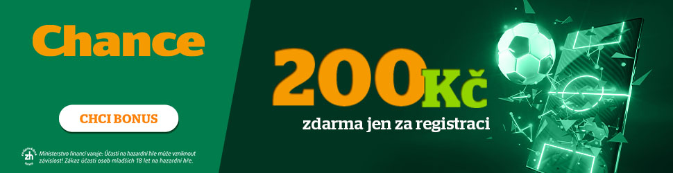 Chance — 200 Kč zdarma jen za registraci