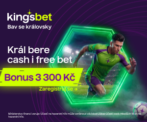 Kingsbet — Král bere cash i free bet: vstupní bonus 3 300 Kč