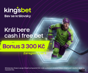 Kingsbet — Král bere cash i free bet: vstupní bonus 3 300 Kč (hokej)