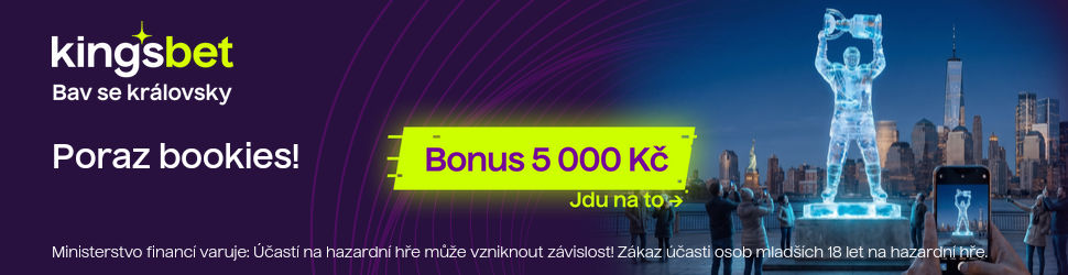 Kingsbet — Poraz bookies: bonus až 5 000 Kč (29. 9. – 23. 10.)