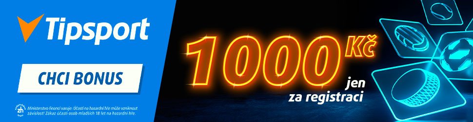 Tipsport — 1 000 Kč zdarma jen za registraci