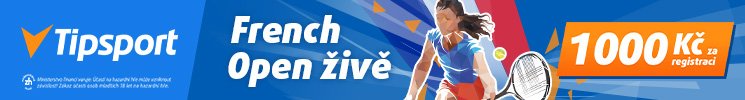 Tipsport — French Open živě · 1 000 Kč za registraci
