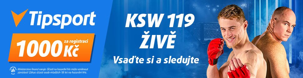Tipsport — KSW 119 živě, 1 000 Kč za registraci