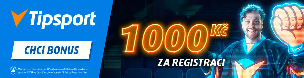 Tipsport — 1 000 Kč zdarma za registraci k MS hokeji 2026