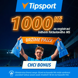 Tipsport — 1 000 Kč za registraci během fotbalového MS