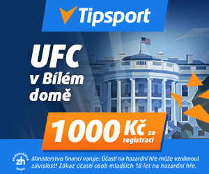 Tipsport — UFC v Bílém domě, 1 000 Kč za registraci