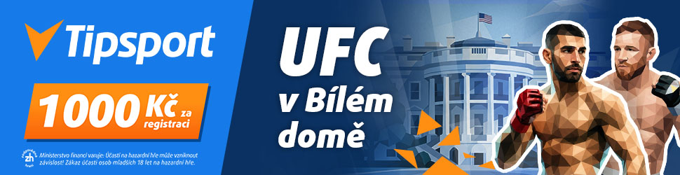 Tipsport — UFC v Bílém domě, 1 000 Kč za registraci
