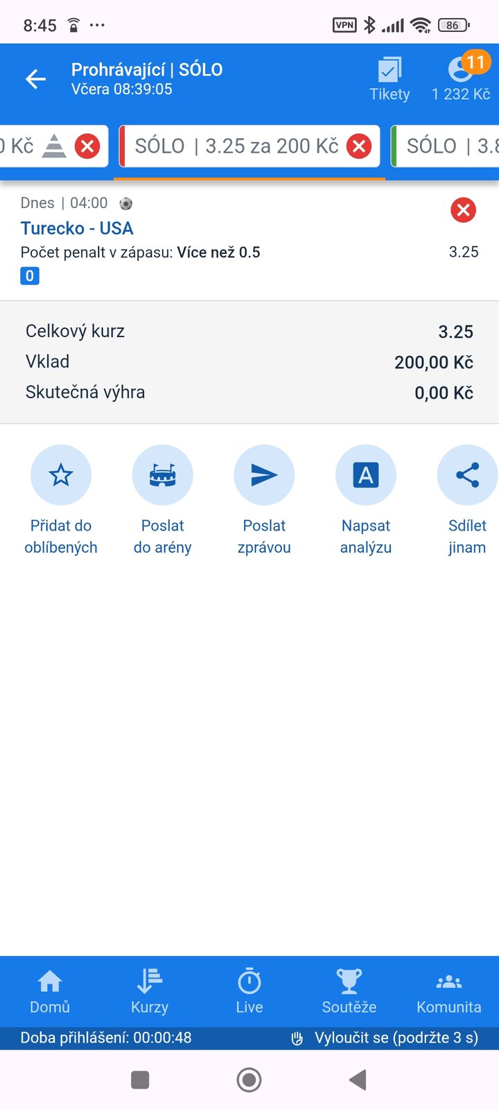 Tiket SÓLO · penalty · pyramida 3.25 — MS fotbal 2026, sázkařský deník LP75
